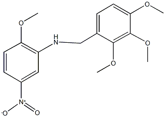 2-methoxy-5-nitro-N-(2,3,4-trimethoxybenzyl)aniline 结构式