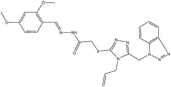 353773-26-9 2-{[4-allyl-5-(1H-1,2,3-benzotriazol-1-ylmethyl)-4H-1,2,4-triazol-3-yl]sulfanyl}-N'-(2,4-dimethoxybenzylidene)acetohydrazide