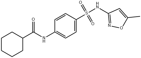 N-(4-{[(5-methyl-3-isoxazolyl)amino]sulfonyl}phenyl)cyclohexanecarboxamide 结构式