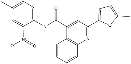 N-{2-nitro-4-methylphenyl}-2-(5-methyl-2-furyl)-4-quinolinecarboxamide Structure