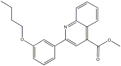 methyl 2-(3-butoxyphenyl)-4-quinolinecarboxylate Structure