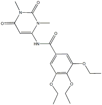N-(1,3-dimethyl-2,6-dioxo-1,2,3,6-tetrahydro-4-pyrimidinyl)-3,4,5-triethoxybenzamide Structure