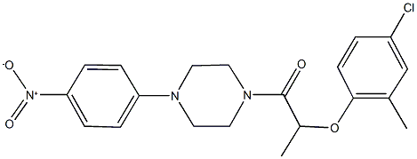 1-[2-(4-chloro-2-methylphenoxy)propanoyl]-4-{4-nitrophenyl}piperazine 化学構造式