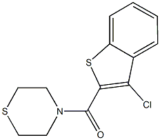 4-[(3-chloro-1-benzothien-2-yl)carbonyl]thiomorpholine Structure