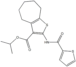 isopropyl 2-[(2-thienylcarbonyl)amino]-5,6,7,8-tetrahydro-4H-cyclohepta[b]thiophene-3-carboxylate,353774-64-8,结构式