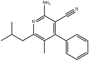 2-amino-6-isobutyl-5-methyl-4-phenylnicotinonitrile Structure