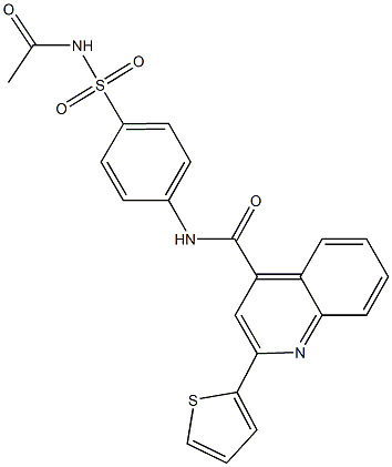 N-{4-[(acetylamino)sulfonyl]phenyl}-2-(2-thienyl)-4-quinolinecarboxamide Structure