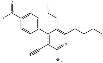 2-amino-6-butyl-4-{4-nitrophenyl}-5-propylnicotinonitrile,353775-10-7,结构式