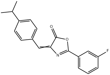 2-(3-fluorophenyl)-4-(4-isopropylbenzylidene)-1,3-oxazol-5(4H)-one 结构式