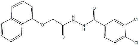 N'-(3,4-dichlorobenzoyl)-2-(1-naphthyloxy)acetohydrazide Struktur
