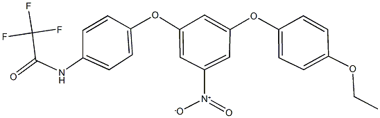 N-(4-{3-(4-ethoxyphenoxy)-5-nitrophenoxy}phenyl)-2,2,2-trifluoroacetamide 结构式