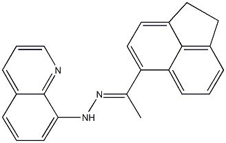 1-(1,2-dihydro-5-acenaphthylenyl)ethanone 8-quinolinylhydrazone Structure