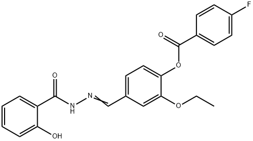 353776-60-0 2-ethoxy-4-[2-(2-hydroxybenzoyl)carbohydrazonoyl]phenyl 4-fluorobenzoate