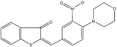 2-[3-nitro-4-(4-morpholinyl)benzylidene]-1-benzothiophen-3(2H)-one,353776-63-3,结构式