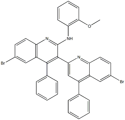 N-(2-methoxyphenyl)-2',3-bis[6-bromo-4-phenylquinoline]-2-amine Structure