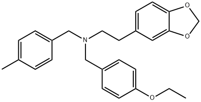 2-(1,3-benzodioxol-5-yl)-N-(4-ethoxybenzyl)-N-(4-methylbenzyl)ethanamine Struktur
