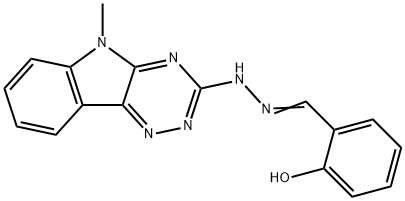 2-hydroxybenzaldehyde (5-methyl-5H-[1,2,4]triazino[5,6-b]indol-3-yl)hydrazone,353779-84-7,结构式