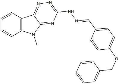 4-(benzyloxy)benzaldehyde (5-methyl-5H-[1,2,4]triazino[5,6-b]indol-3-yl)hydrazone,353779-94-9,结构式