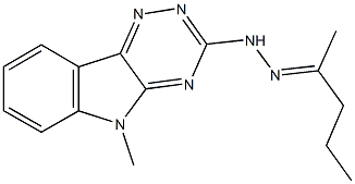 2-pentanone (5-methyl-5H-[1,2,4]triazino[5,6-b]indol-3-yl)hydrazone Structure