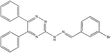 3-bromobenzaldehyde (5,6-diphenyl-1,2,4-triazin-3-yl)hydrazone 结构式