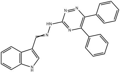 1H-indole-3-carbaldehyde (5,6-diphenyl-1,2,4-triazin-3-yl)hydrazone Struktur