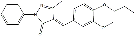 4-(3-methoxy-4-propoxybenzylidene)-5-methyl-2-phenyl-2,4-dihydro-3H-pyrazol-3-one Struktur