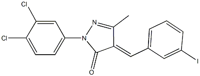 2-(3,4-dichlorophenyl)-4-(3-iodobenzylidene)-5-methyl-2,4-dihydro-3H-pyrazol-3-one Structure