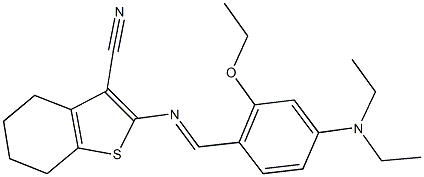 353780-77-5 2-{[4-(diethylamino)-2-ethoxybenzylidene]amino}-4,5,6,7-tetrahydro-1-benzothiophene-3-carbonitrile