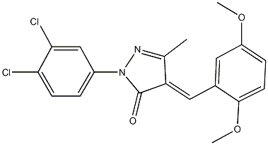 2-(3,4-dichlorophenyl)-4-(2,5-dimethoxybenzylidene)-5-methyl-2,4-dihydro-3H-pyrazol-3-one Structure