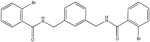 2-bromo-N-(3-{[(2-bromobenzoyl)amino]methyl}benzyl)benzamide 化学構造式