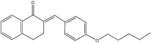 2-[4-(pentyloxy)benzylidene]-3,4-dihydro-1(2H)-naphthalenone Struktur