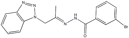 N'-[2-(1H-1,2,3-benzotriazol-1-yl)-1-methylethylidene]-3-bromobenzohydrazide 化学構造式