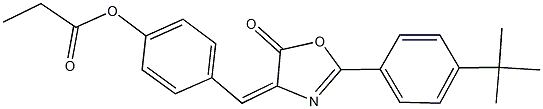 4-[(2-(4-tert-butylphenyl)-5-oxo-1,3-oxazol-4(5H)-ylidene)methyl]phenyl propionate,353781-23-4,结构式
