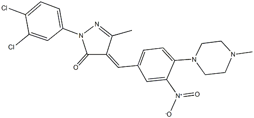 2-(3,4-dichlorophenyl)-4-[3-nitro-4-(4-methyl-1-piperazinyl)benzylidene]-5-methyl-2,4-dihydro-3H-pyrazol-3-one|