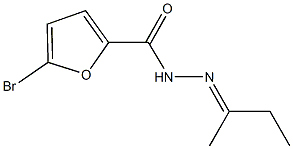 5-bromo-N'-(1-methylpropylidene)-2-furohydrazide 化学構造式