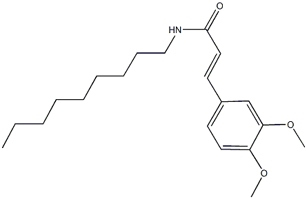 3-(3,4-dimethoxyphenyl)-N-nonylacrylamide 化学構造式