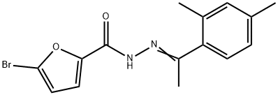 5-bromo-N'-[1-(2,4-dimethylphenyl)ethylidene]-2-furohydrazide Struktur