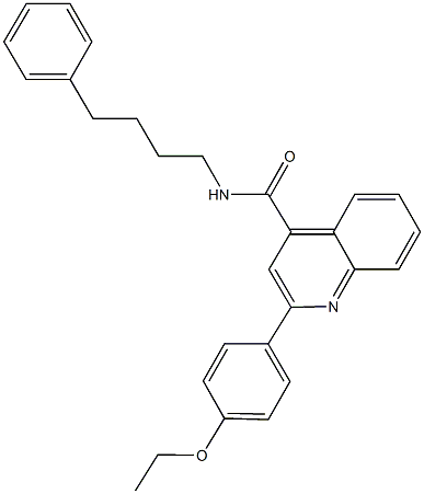 2-(4-ethoxyphenyl)-N-(4-phenylbutyl)-4-quinolinecarboxamide Struktur