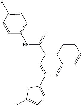 N-(4-fluorophenyl)-2-(5-methyl-2-furyl)-4-quinolinecarboxamide Structure