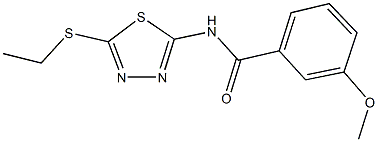 N-[5-(ethylsulfanyl)-1,3,4-thiadiazol-2-yl]-3-methoxybenzamide Structure