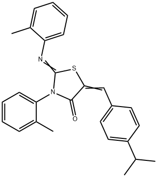 5-(4-isopropylbenzylidene)-3-(2-methylphenyl)-2-[(2-methylphenyl)imino]-1,3-thiazolidin-4-one|