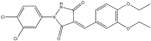 1-(3,4-dichlorophenyl)-4-(3,4-diethoxybenzylidene)-3,5-pyrazolidinedione Structure