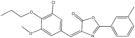 4-(3-chloro-5-methoxy-4-propoxybenzylidene)-2-(3-methylphenyl)-1,3-oxazol-5(4H)-one Structure