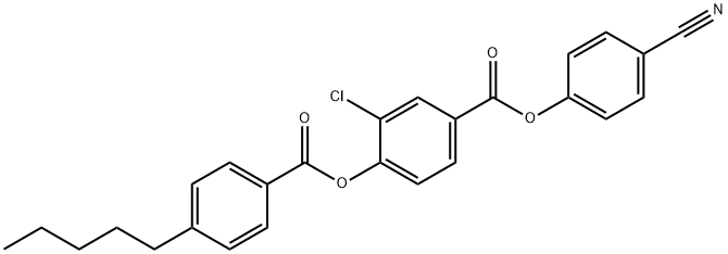 4-cyanophenyl 3-chloro-4-[(4-pentylbenzoyl)oxy]benzoate Struktur