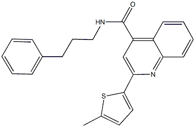 2-(5-methyl-2-thienyl)-N-(3-phenylpropyl)-4-quinolinecarboxamide Structure