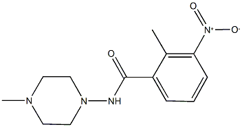3-nitro-2-methyl-N-(4-methyl-1-piperazinyl)benzamide 化学構造式