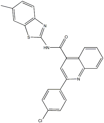 353783-07-0 2-(4-chlorophenyl)-N-(6-methyl-1,3-benzothiazol-2-yl)-4-quinolinecarboxamide