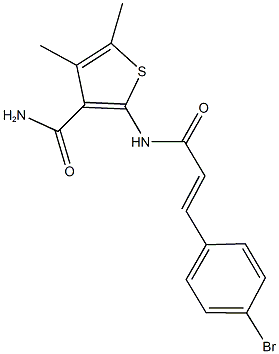 2-{[3-(4-bromophenyl)acryloyl]amino}-4,5-dimethyl-3-thiophenecarboxamide Structure