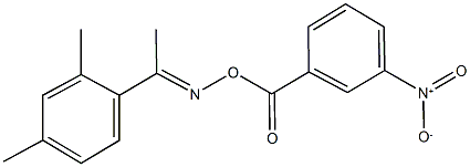 1-(2,4-dimethylphenyl)ethanone O-{3-nitrobenzoyl}oxime 结构式