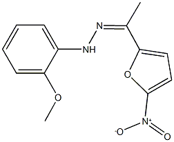 1-{5-nitro-2-furyl}ethanone (2-methoxyphenyl)hydrazone Struktur